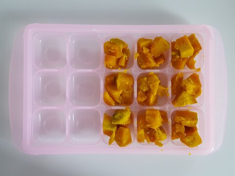 【離乳食】かぼちゃの冷凍保存